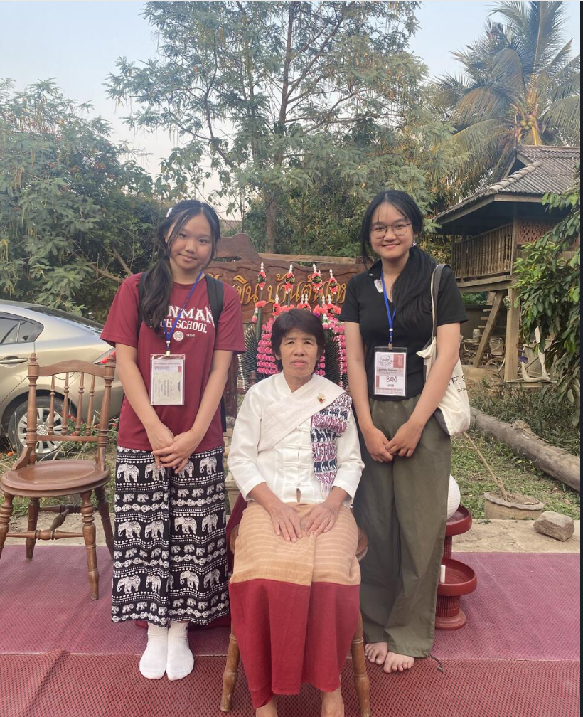 Group photo including my homestay owner